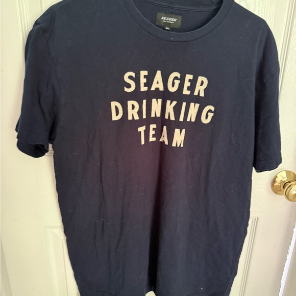 Navy Blue Drinking Team Men's Tee - Picture 1 of 3